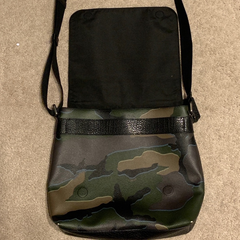 Coach “Charles” Camo Messenger Bag